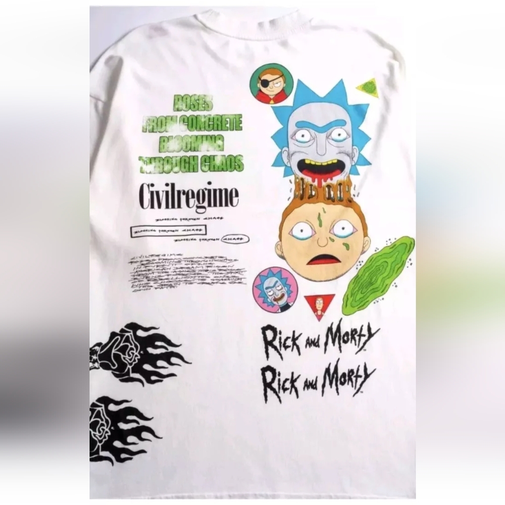 RICK AND MORTY'S ROSE AMERICAN CLASSIC OVERSIZED TEE IN BUTTER  Size XXL